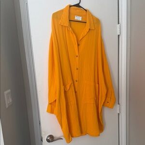 ASOS Curve Yellow Midi Dress